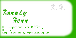 karoly herr business card